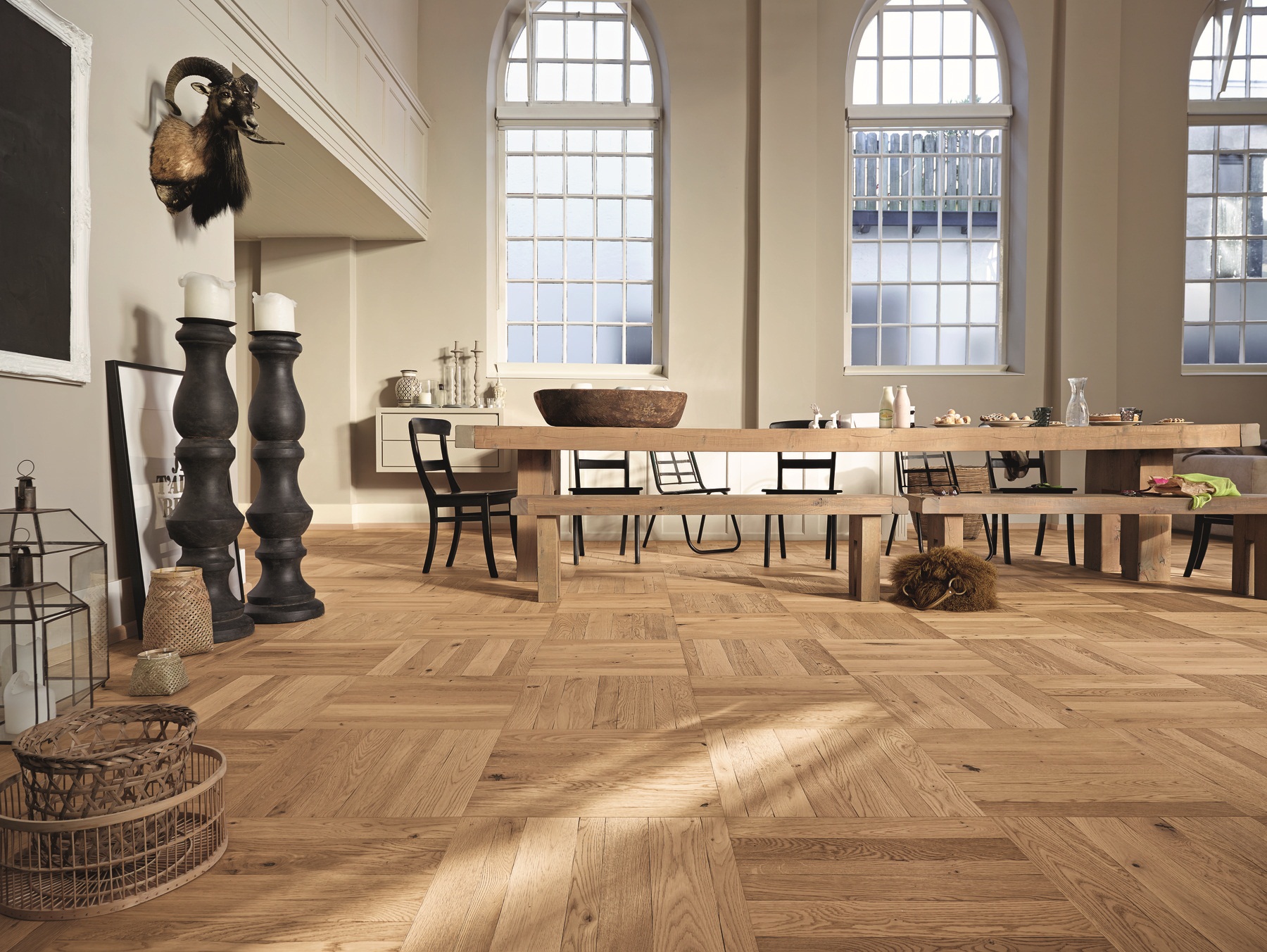 &Scaron;achovnicov&eacute; usporiadanie dreven&yacute;ch parkiet